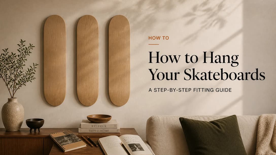 Step-by-step wall mounting for skateboard wall art